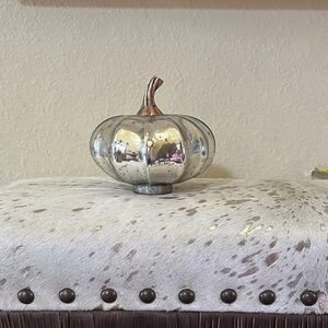 Silver Pumpkin Decor
